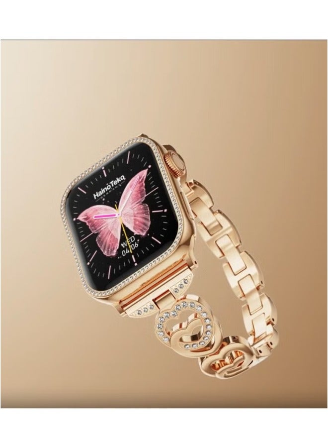 Haino Teko G10 Mini Smart Watch With 4 Pair Strap And 2 Bracelet Free Real Amoled Display - Image 3