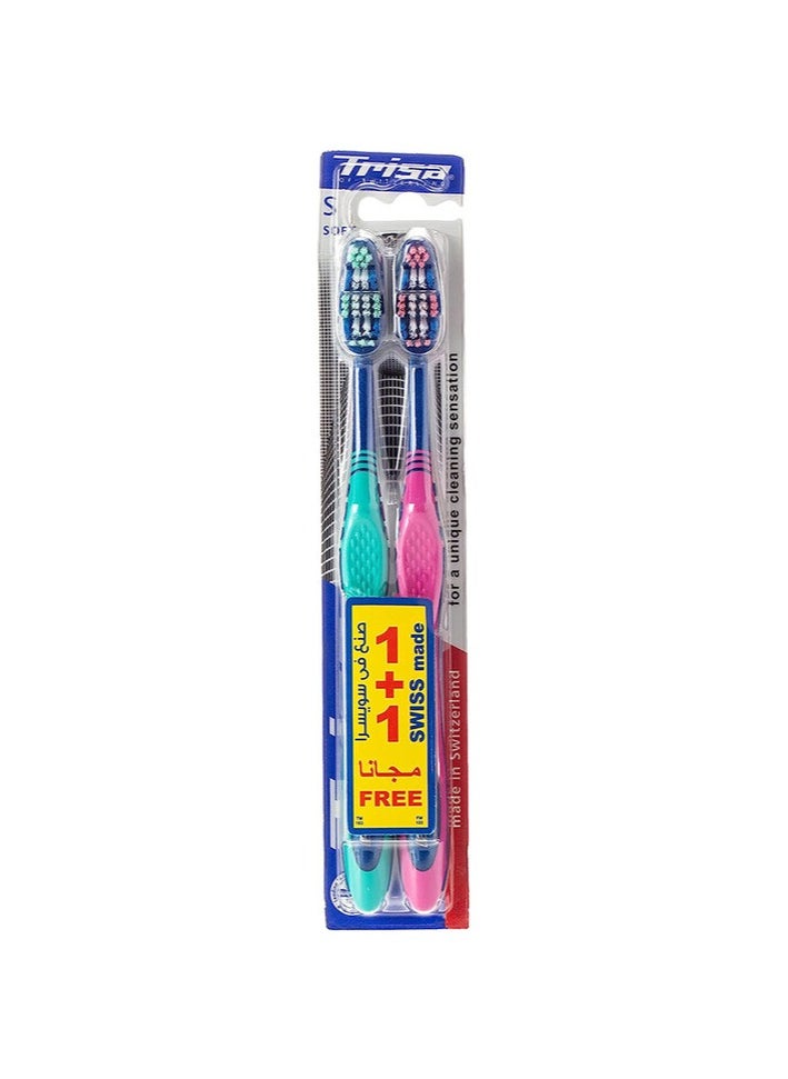 TRISA - Tooth Prush flexible head soft 1+1 free - Image 1