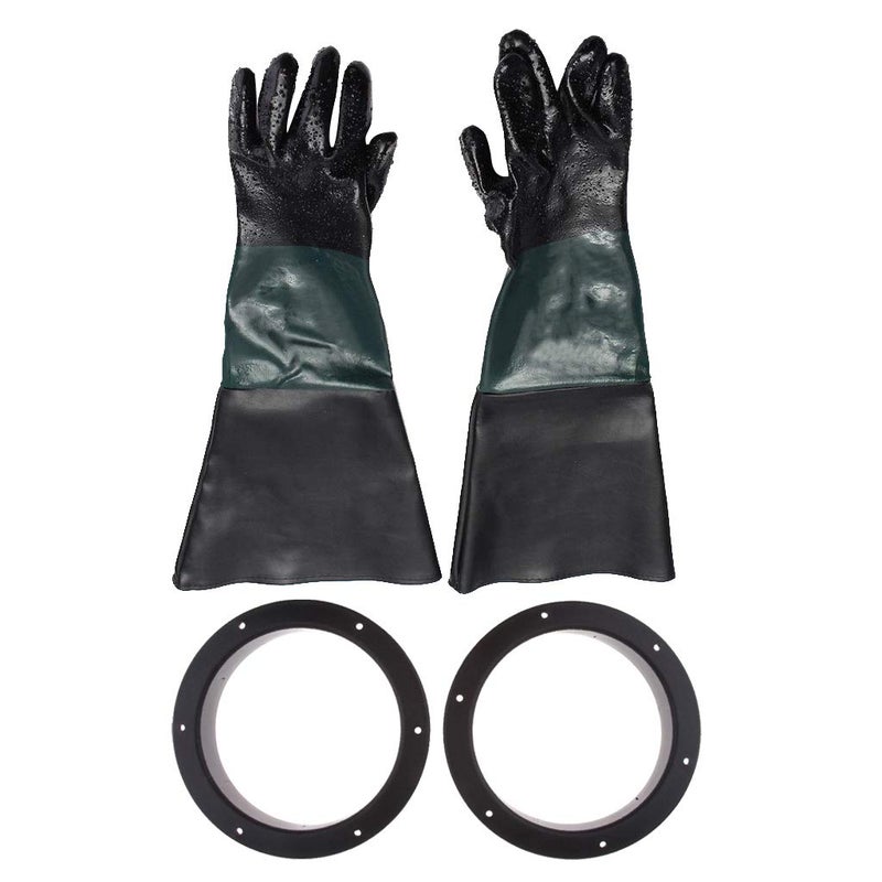 كلاراكو قفازات رملية شديدة التحمل بقطر 30 سم وطول 60 سم، مزودة بحوامل وملاقط قفازات بطول 210 مم. - Image 1