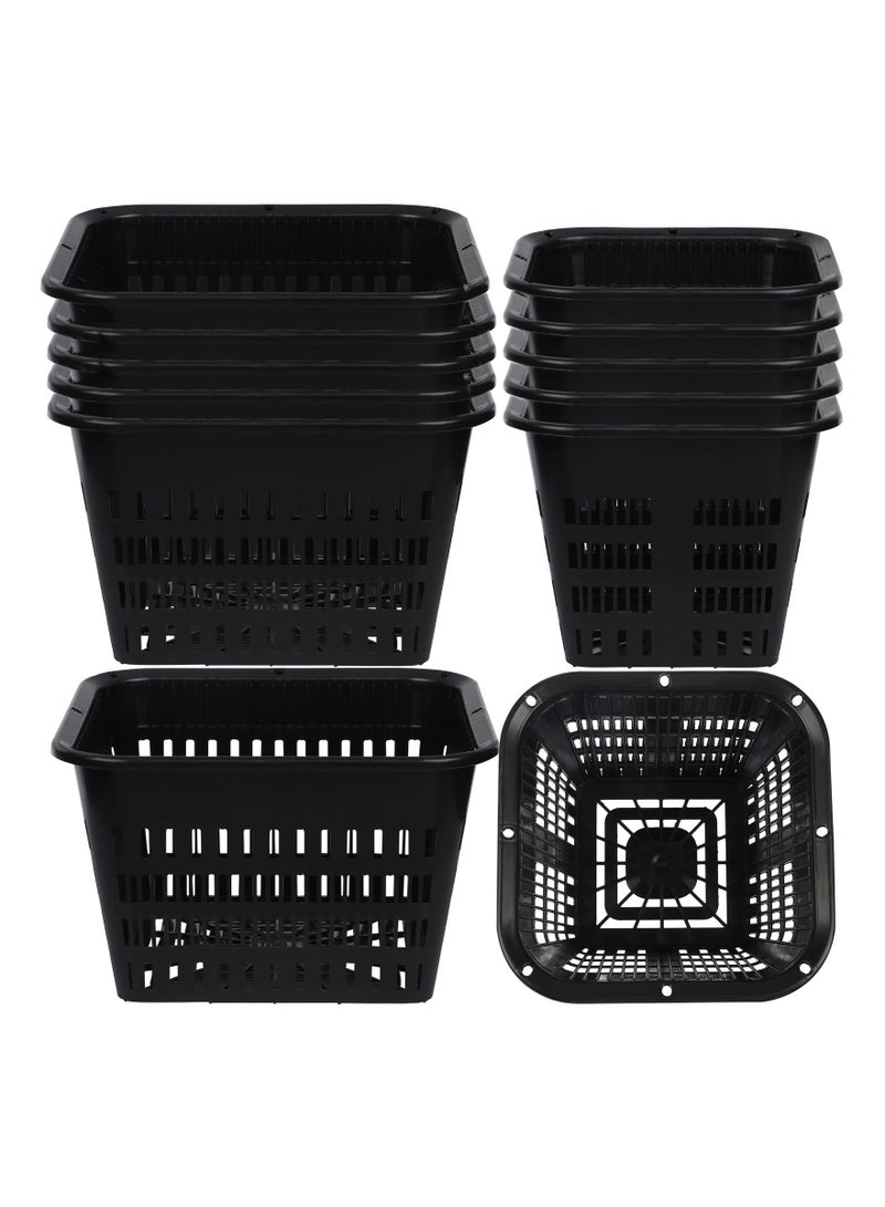 Excefore 12 Pcs Black Orchid Pot Set Orchid Breathable Slotted Plastic Plant Pot with Drainage Hole Air Plant Pot Orchid Flower Pot  - Image 4