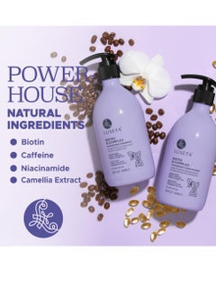 L LUSETA Luseta B-Complex Shampoo & Conditioner Set for Hair Growth and Strengthening, Routine shampoo and Conditioner for women hair loss, Biotin Shampoo and Conditioner for Thinning Hair All Types 2 x 16.9oz  - Image 2