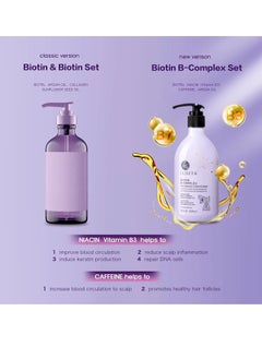 L LUSETA Luseta B-Complex Shampoo & Conditioner Set for Hair Growth and Strengthening, Routine shampoo and Conditioner for women hair loss, Biotin Shampoo and Conditioner for Thinning Hair All Types 2 x 16.9oz  - Image 4