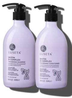 L LUSETA Luseta B-Complex Shampoo & Conditioner Set for Hair Growth and Strengthening, Routine shampoo and Conditioner for women hair loss, Biotin Shampoo and Conditioner for Thinning Hair All Types 2 x 16.9oz  - Image 1