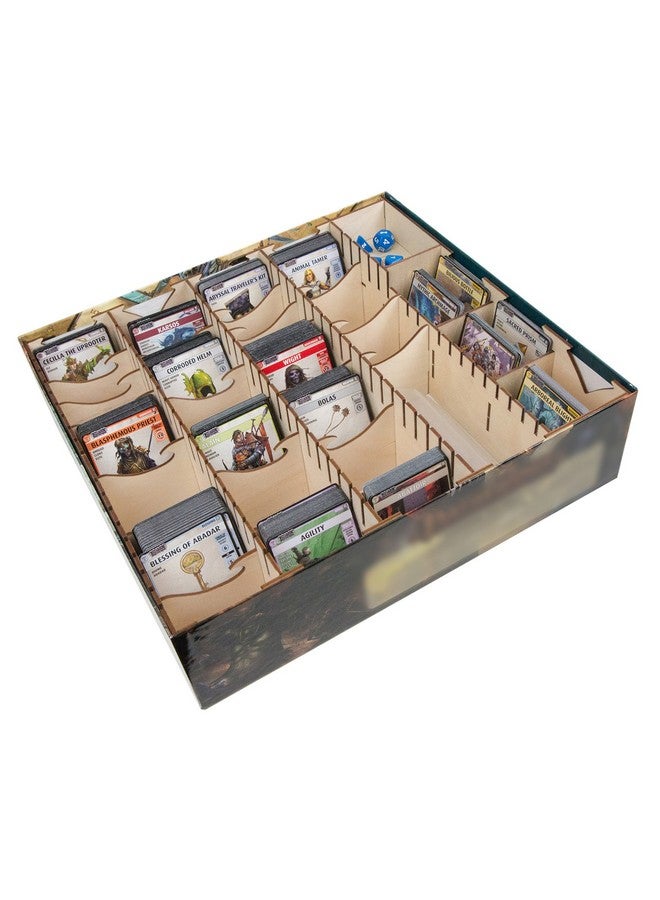 The Broken Token Pathfinder Adventure Card Game Compatible Organizer - Wood Storage Box with Multiple Dividers and Rows - Image 2