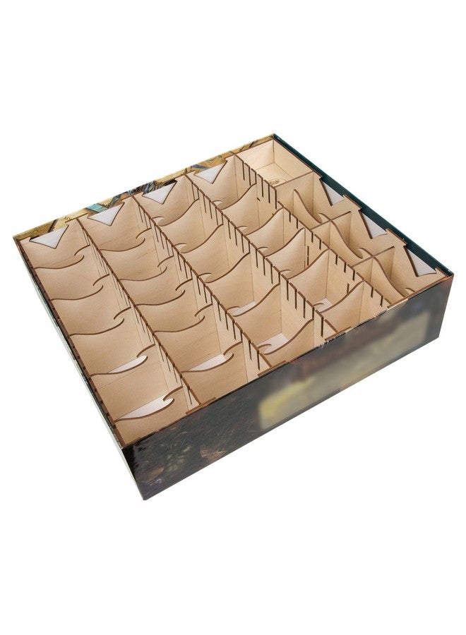 The Broken Token Pathfinder Adventure Card Game Compatible Organizer - Wood Storage Box with Multiple Dividers and Rows - Image 1