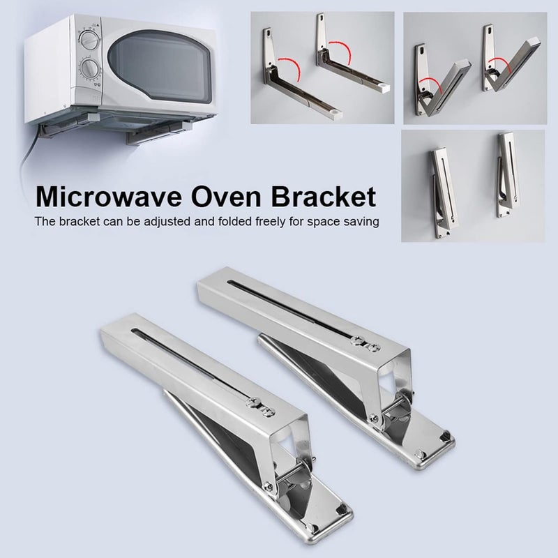 Protective coating Wall Bracket, Pack of 2 Kitchen Stainless Steel Microwave Oven Bracket Stable Foldable Stretchable for Wall Mounting Shelf Connectable modular Stackable design Scratch resistant Gulf market standard build Global flexible assemble picks Multi-price design picks Classic practical design Worldwide popular practical build Local market compliant trusted quality Advanced minimal build Narrow & wide space compatible Heat insulation layer Personal & public compatible Condition adaptive build Elegant appearance Safe material Economical upgraded quality Global mainstream design picks Upgraded general grade quality Multi-purpose fine material Globally trusted quality Low wear optimized design Salt resistant coating Easy store & transit build - Image 3