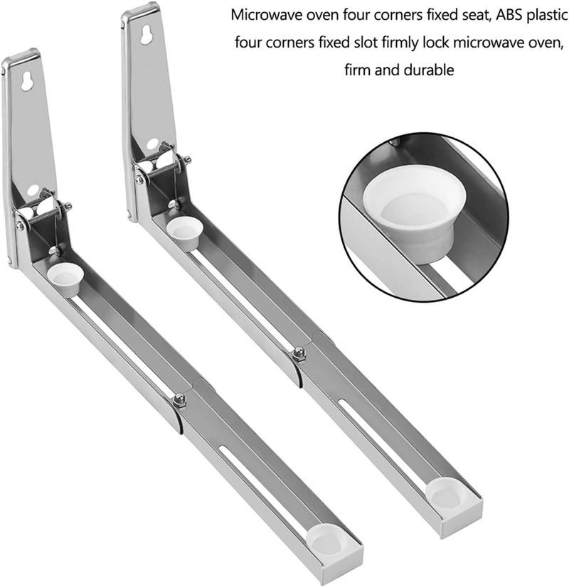 Protective coating Wall Bracket, Pack of 2 Kitchen Stainless Steel Microwave Oven Bracket Stable Foldable Stretchable for Wall Mounting Shelf Connectable modular Stackable design Scratch resistant Gulf market standard build Global flexible assemble picks Multi-price design picks Classic practical design Worldwide popular practical build Local market compliant trusted quality Advanced minimal build Narrow & wide space compatible Heat insulation layer Personal & public compatible Condition adaptive build Elegant appearance Safe material Economical upgraded quality Global mainstream design picks Upgraded general grade quality Multi-purpose fine material Globally trusted quality Low wear optimized design Salt resistant coating Easy store & transit build - Image 2