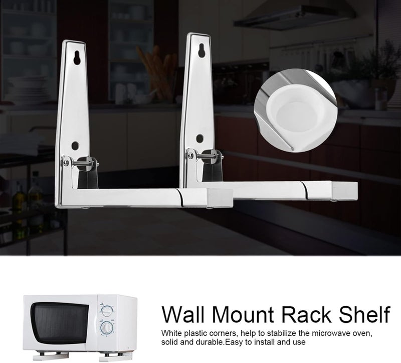 Protective coating Wall Bracket, Pack of 2 Kitchen Stainless Steel Microwave Oven Bracket Stable Foldable Stretchable for Wall Mounting Shelf Connectable modular Stackable design Scratch resistant Gulf market standard build Global flexible assemble picks Multi-price design picks Classic practical design Worldwide popular practical build Local market compliant trusted quality Advanced minimal build Narrow & wide space compatible Heat insulation layer Personal & public compatible Condition adaptive build Elegant appearance Safe material Economical upgraded quality Global mainstream design picks Upgraded general grade quality Multi-purpose fine material Globally trusted quality Low wear optimized design Salt resistant coating Easy store & transit build - Image 4