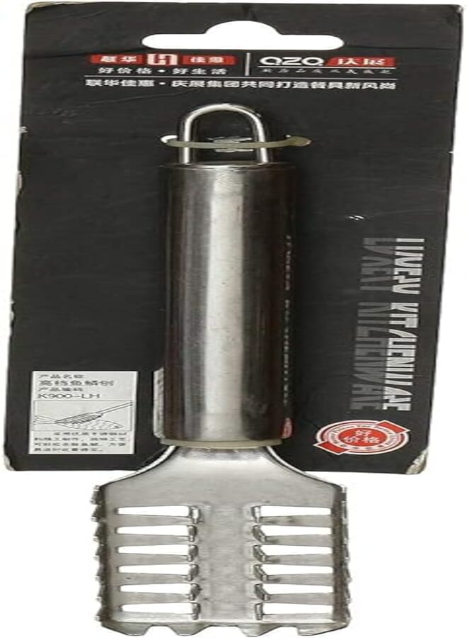 Stainless Steel Fish Peeler - Silver