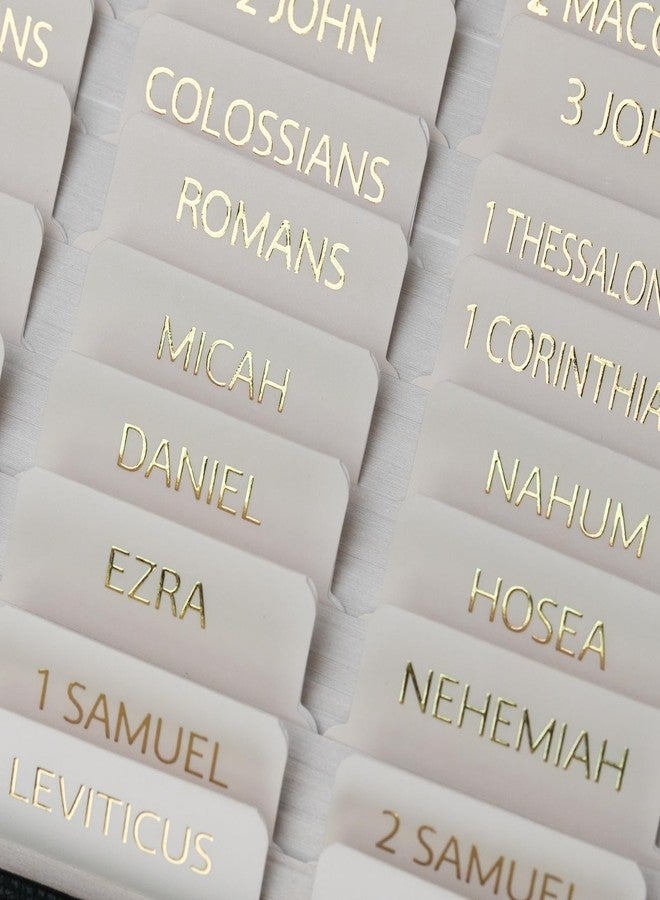 UPAFEXXI-Laminated Bible Tabs with Book Summaries(3D Gold Foil Embossed Lettering), Bible Tabs for Women and Men, Reposition Large Print Stickers, Easy to Read, 80Chapters Labels for Easy Navigation - Image 1