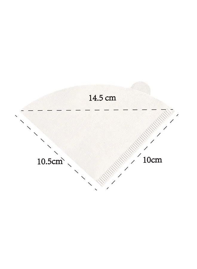 DTBG - 100 Piece Coffee Paper Filter Set V60 Size 01 White - Image 1