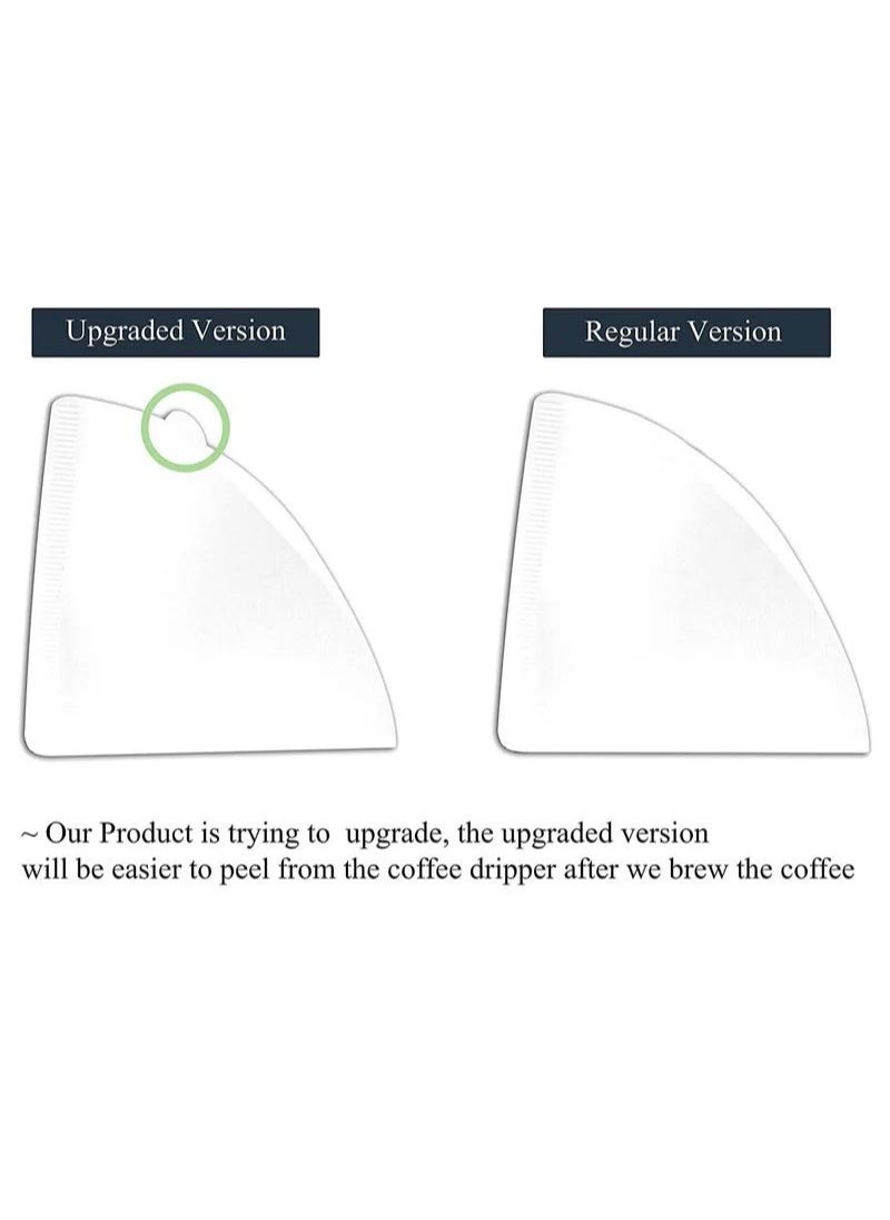 DTBG - 100 Piece Coffee Paper Filter Set V60 Size 01 White - Image 1