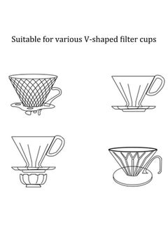 دي تي جي بي فلاتر قهوة v60 عدد 100 فلتر مقاس 01 حجم كبير ابيض  - Image 4