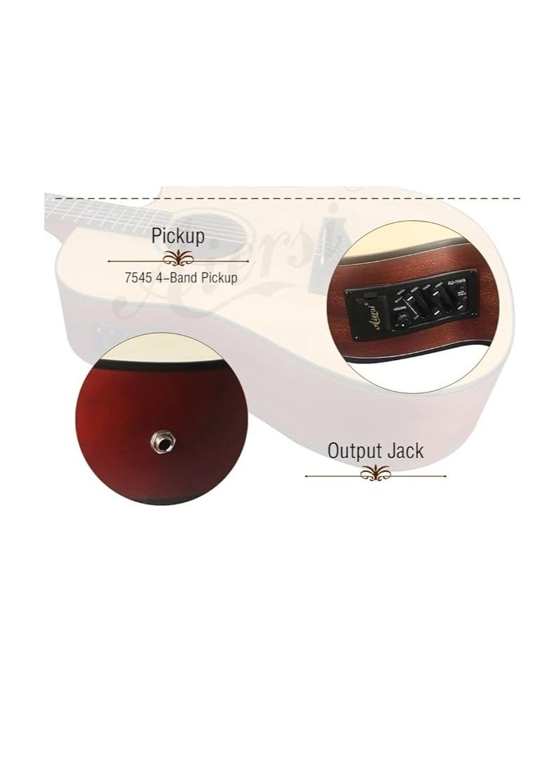 Megarya - Semi Acoustic Natural Guitar With Bag - Image 1