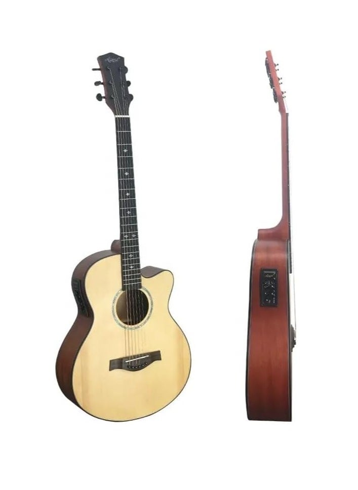 Megarya - Semi Acoustic Natural Guitar With Bag - Image 1