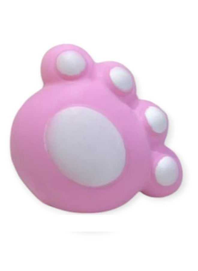 Squishy Cat Paw Ball (Pink) Cat Paw Stress Balls for Kids and Adults,Sensory Fidget Toys, Stretchy Cat Paws Toys