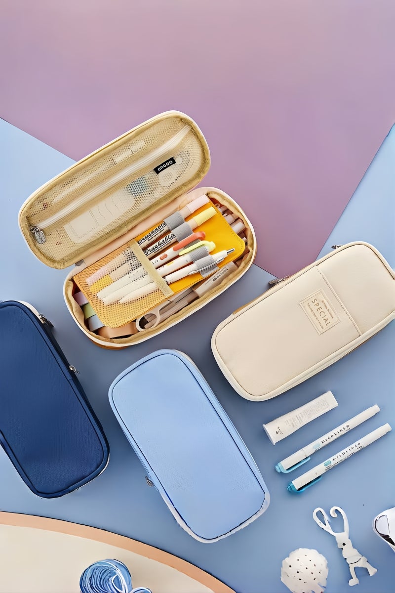 ANGOO Big Capacity Pencil Pen Case Office College School Large Storage High Capacity Bag Pouch Holder Box Organizer - Image 1