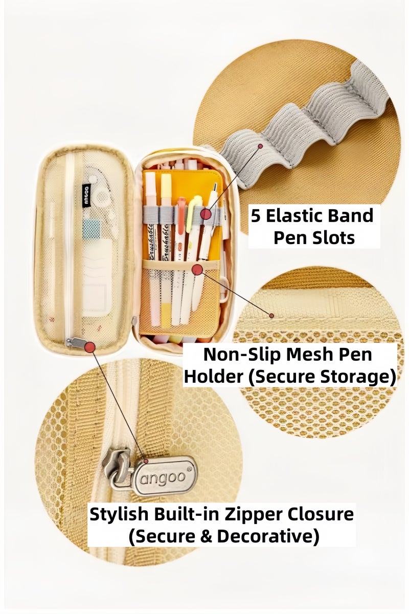 ANGOO Big Capacity Pencil Pen Case Office College School Large Storage High Capacity Bag Pouch Holder Box Organizer - Image 5