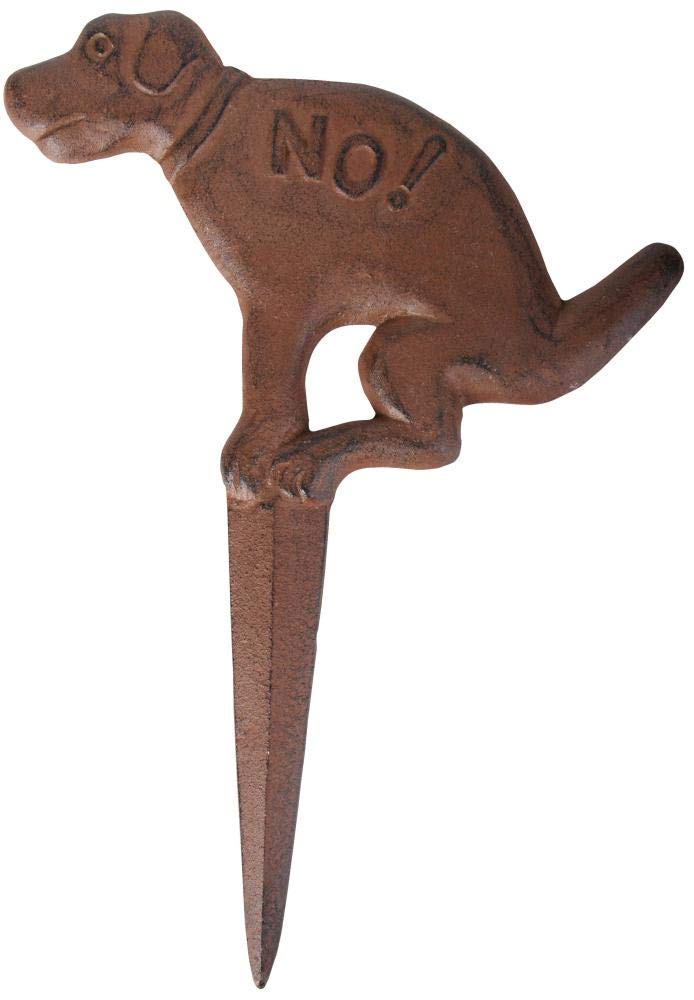 Esschert Design USA HB13 No Pooping Yard Sign, Antique Rust - Image 4