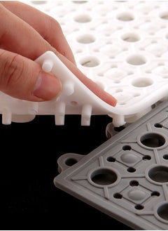 Generic Shower Room Bathroom Kitchen Non-slip Mat, Freely Combinable Floor Mat With Drain Hole One Piecie  - Image 2