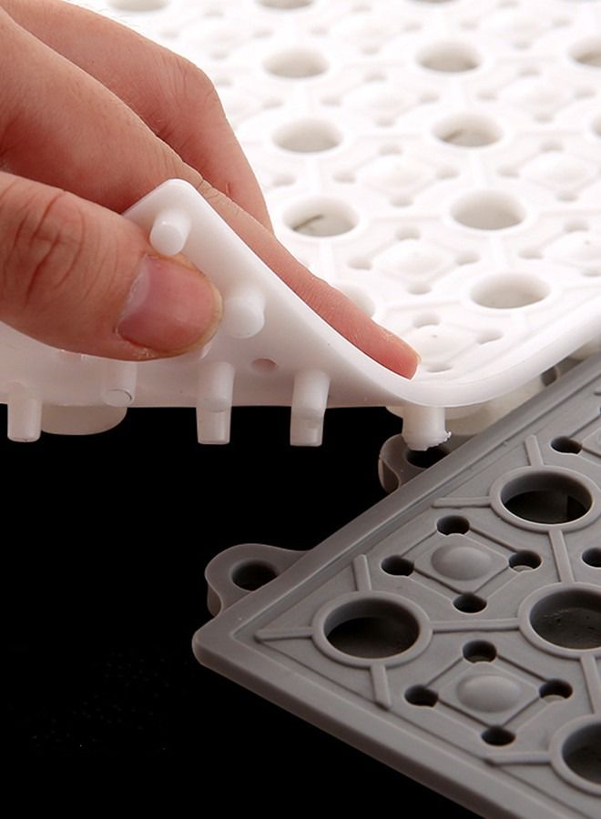 Shower Room Bathroom Kitchen Non-slip Mat, Freely Combinable Floor Mat With Drain Hole One Piecie  - Image 2