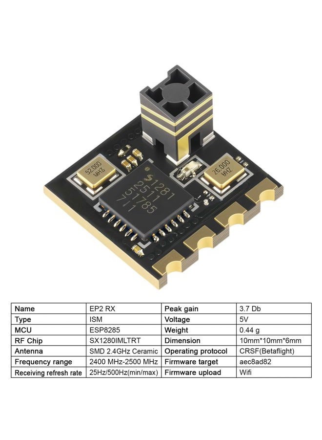 HAPPYMODEL ELRS 2-4G ExpressLRS EPI/EP2 RX Nano Long Range Receiver SX1280 EXPRESSLRS for Racing Drone (EP2 RX) - Image 3