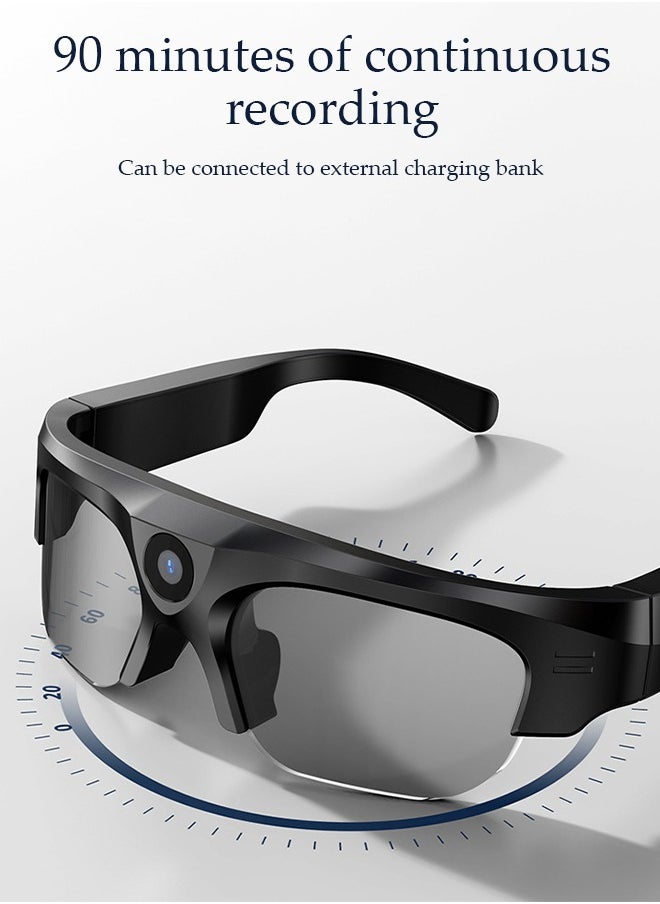 DUNISO - Smart Glasses, DV Bluetooth Glasses with 32G card Wireless Bluetooth Headset Waterproof Compatible with Smart Phones Easy to Make Phone Calls and Videos,Listen to Music Polarized Lenses - Image 1
