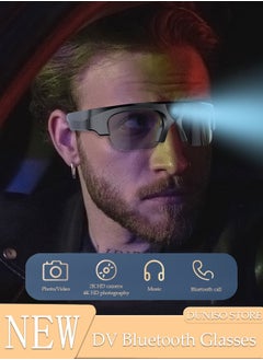 Smart Glasses, DV Bluetooth Glasses with 32G card Wireless Bluetooth Headset Waterproof Compatible with Smart Phones Easy to Make Phone Calls and Videos,Listen to Music Polarized Lenses