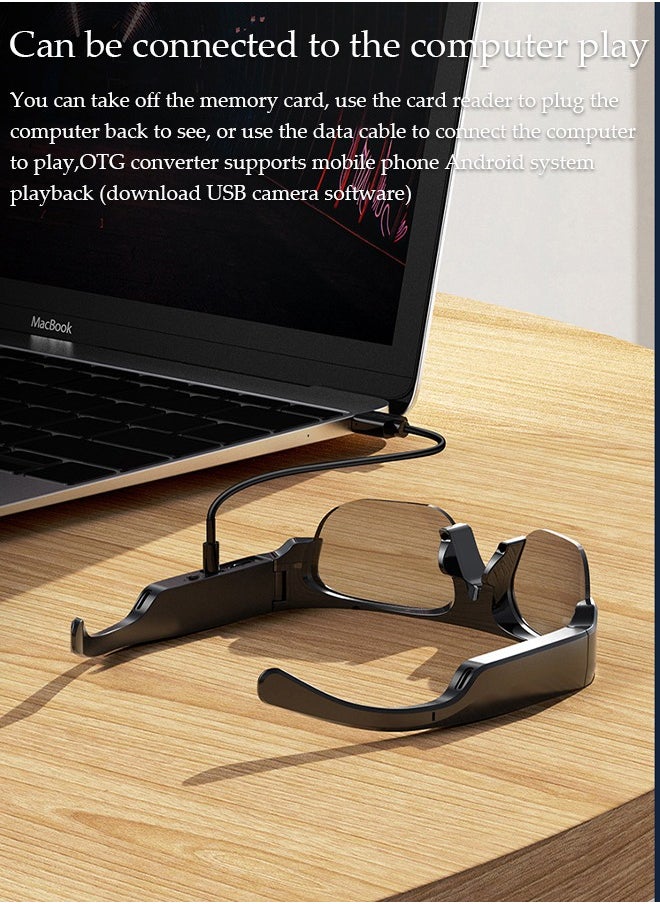 DUNISO - Smart Glasses, DV Bluetooth Glasses with 32G card Wireless Bluetooth Headset Waterproof Compatible with Smart Phones Easy to Make Phone Calls and Videos,Listen to Music Polarized Lenses - Image 1