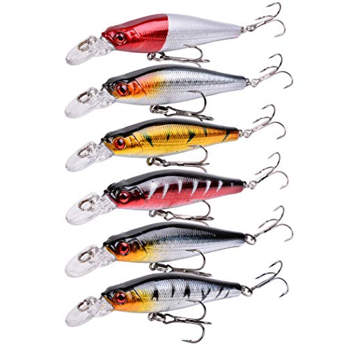 Aorace 20pcs Fishing Lures Kit Mixed Including Minnow Popper Crank and Plastic Soft Lures Frog Lures for Saltwater Freshwater Trout Bass Salmon Fishing - Image 3