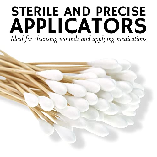 Vakly 200 Sterile Cotton Tipped Applicators 6’’ - Long 6 inch Wooden Medical Cotton Tip Applicator Swabsticks with Shaft and Soft Swabs for Location Application, Cleaning, Crafts and More - Image 4