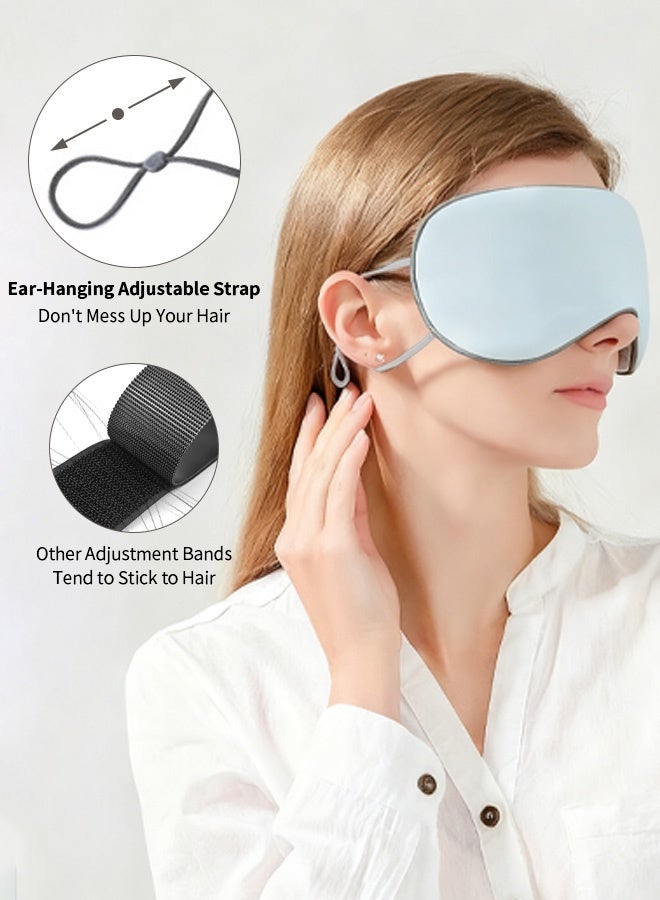 HAYALUX 3 Pack of Double-Sided Eye Mask, Sleep Eye Masks with Adjustable Ear Straps, Lightweight & Breathable for Night Sleep and Relaxation - Image 2