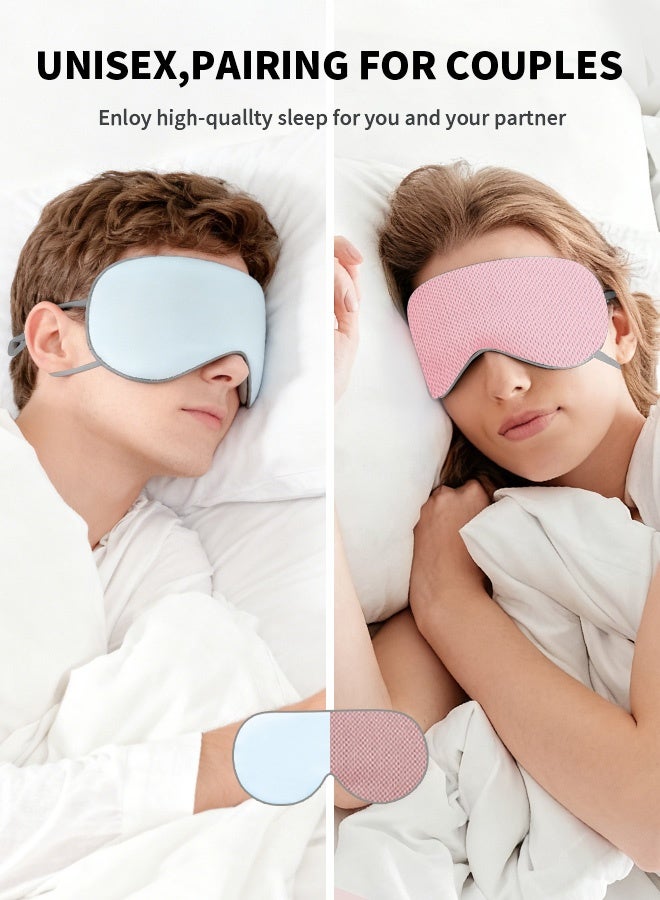 HAYALUX 3 Pack of Double-Sided Eye Mask, Sleep Eye Masks with Adjustable Ear Straps, Lightweight & Breathable for Night Sleep and Relaxation - Image 5