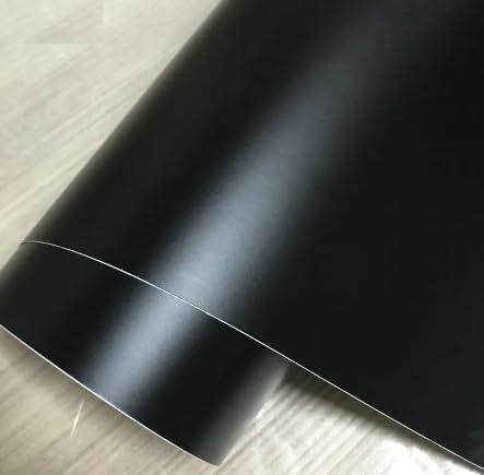 SUNBIRD Black Matte Car Wrap Vinyl Roll with Air Release DIY Styling Self Adhesive Motorbike Car Sticker Decal (24in x 3ft, Matte Black) - Image 1