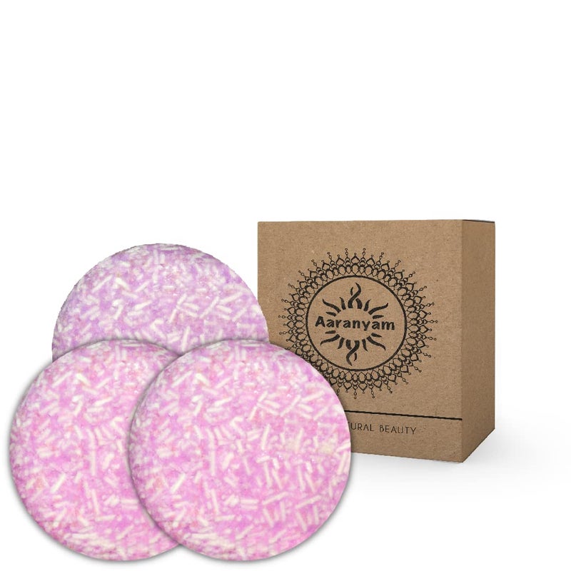 Aaranyam Extra Shine  Lavender Shampoo Bar Pack of 3 Enriched with Argan oil  shampoo bar 100g A great shampoo bar Deeply conditioning  Nourshing resulting Extra Shiny Hair - Image 1