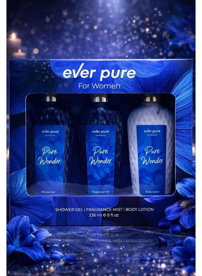 Pure Wonder Shower Gel + Fragrance Mist + Body Lotion 236ML