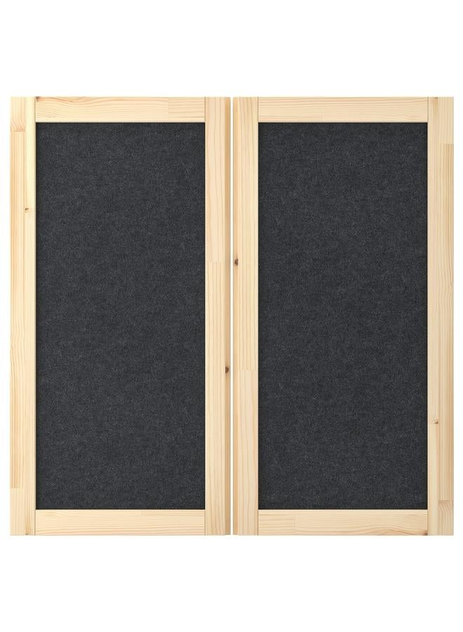 زبون باب، رمادي غامق/مخمل، 42×83 سم - Image 1