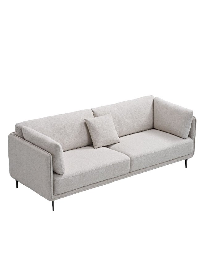 Micasa Fabric 3-Seater Sofa Beige 82 X 93 X 207 Cm Zm880-Bg  - Image 1