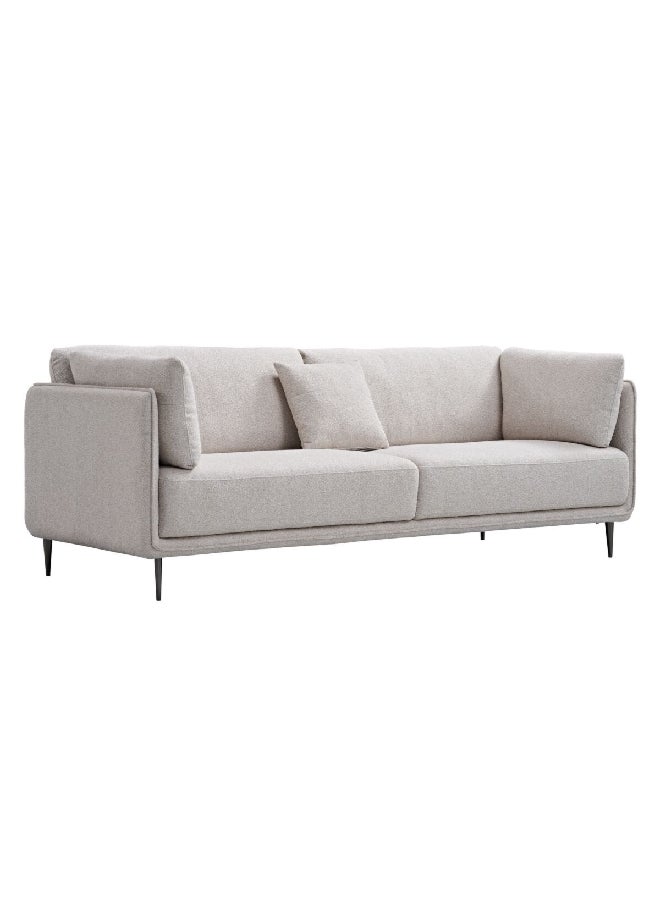 Micasa Fabric 3-Seater Sofa Beige 82 X 93 X 207 Cm Zm880-Bg  - Image 2