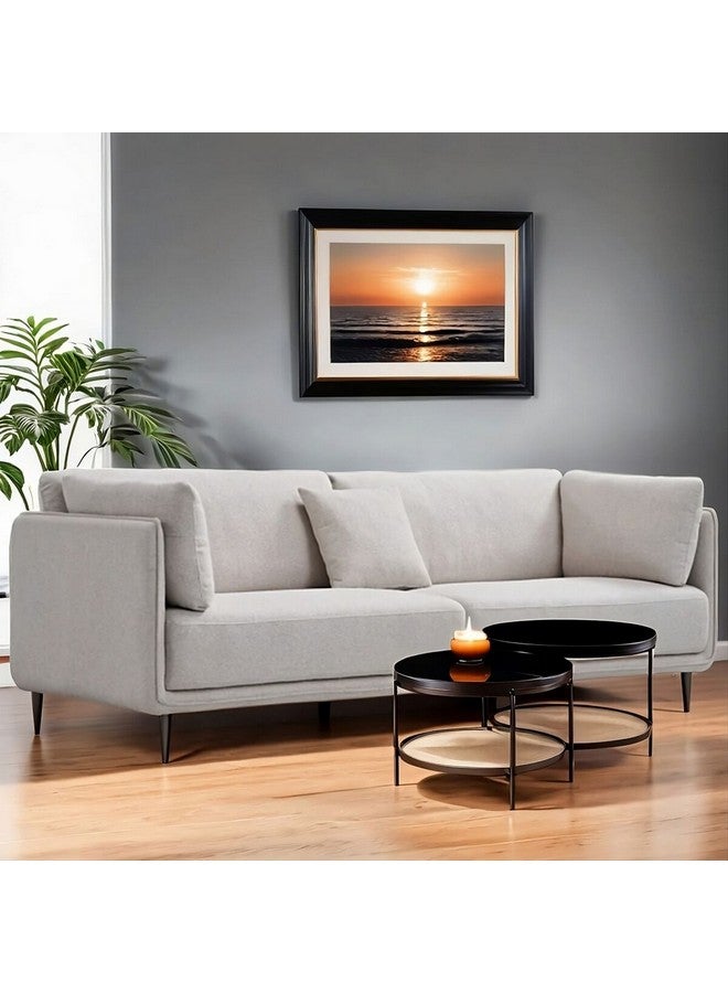Micasa High-Quality and Durable Fabric 3-Seater Sofa Beige 82 x 207 x 93 cm ZM880-BG - Image 4