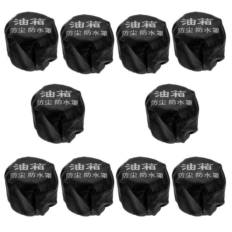 10pcs Truck Oil Cap Covers Black Automotive Replacement Pu Cap Lid Dust Cover Protective Gas Protector For Car - Image 3