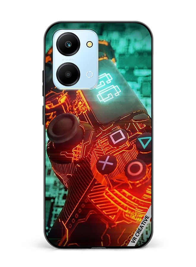 VR CREATIVE Protective Case Cover For Honor Play7T Ps4 Controller Design Multicolour - Image 1