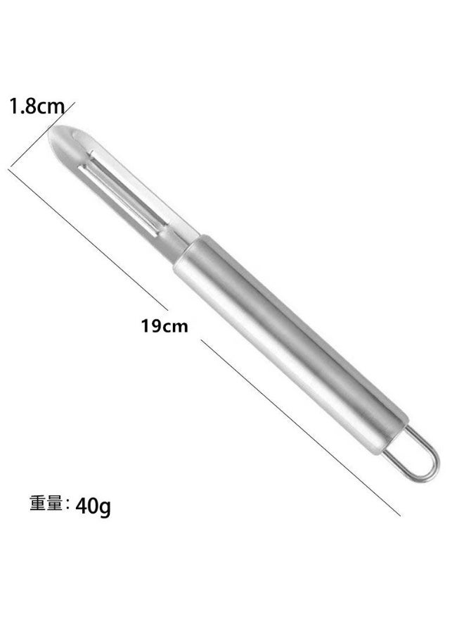 Potato Peeler Stainless Steel Vegetable Peeler Silver Julienne Peeler 7.5 Inches Straight Peeler Slicer for Kitchen Food Cutter - Image 2