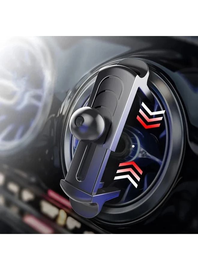 Car Phone Holder Black Air Vent Clip Adjustable Angle Secure Grip For Most Vehicles - Image 4