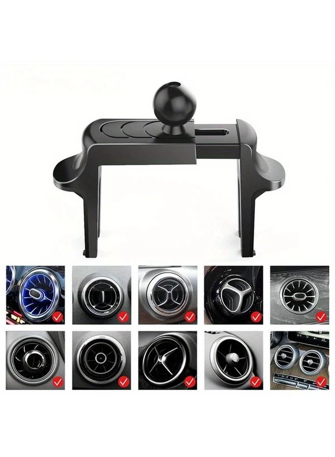 Car Phone Holder Black Air Vent Clip Adjustable Angle Secure Grip For Most Vehicles - Image 2