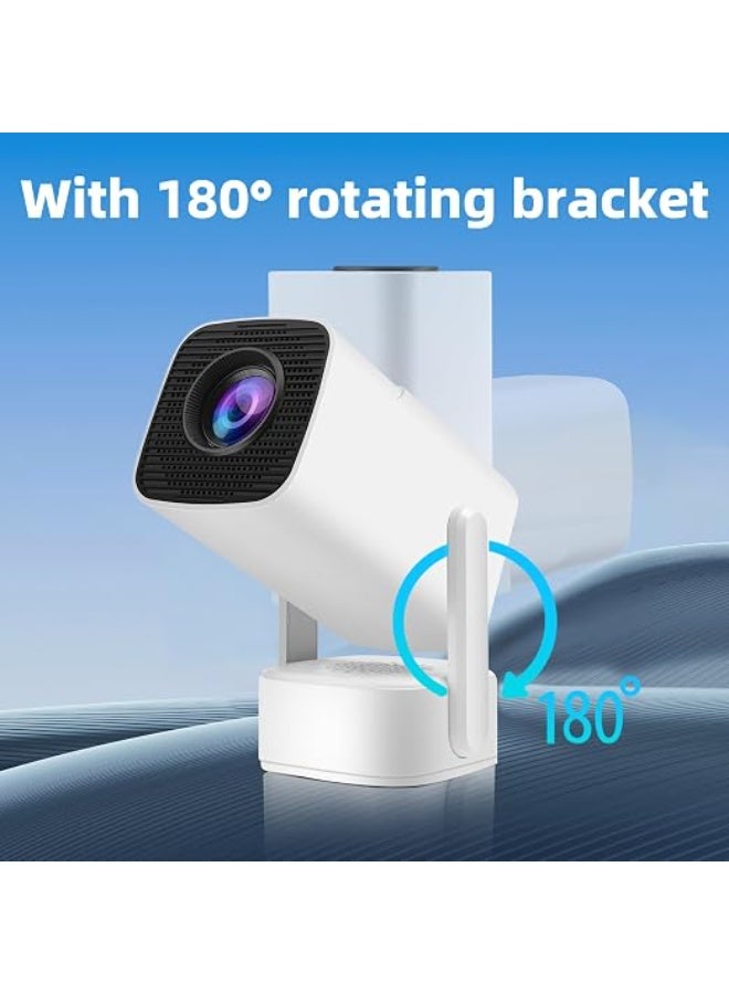 Portable Smart Projector with 180° Rotatable Design – 1080P Full HD Support, Android 11, Electric Focus, Auto Keystone & 5G WiFi 6 for Home Cinema - Image 3
