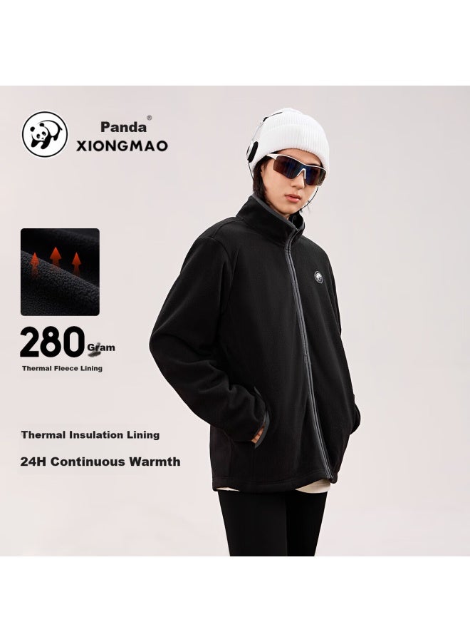 Panda Xiongmao Luotuo Series Outdoor 3-In Jacket For Men And Women, Triple Protection Color-Block Mountaineering Coat R611 Black, Xl - Image 2