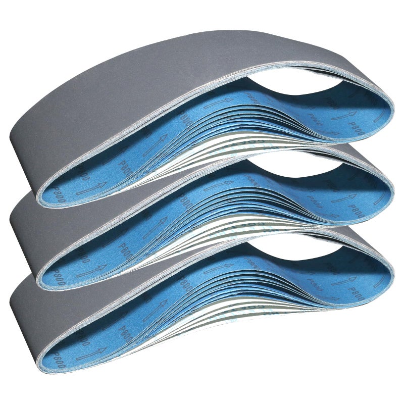 SHUTTLE GENIUS 4 x 36 Inch Sanding Belts Silicon Carbide Knife Sharpening Sanding Belt 4 Pcs Each of 600 800 1000 Grits Sanding Belt for Belt Sander 12 Pack - Image 2