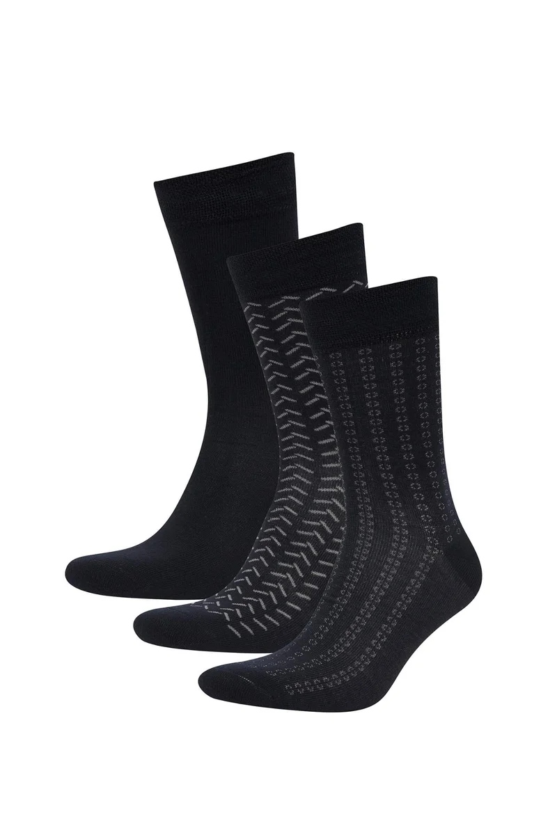 DeFacto Man Seamless 3 Piece Bamboo Long Socks
