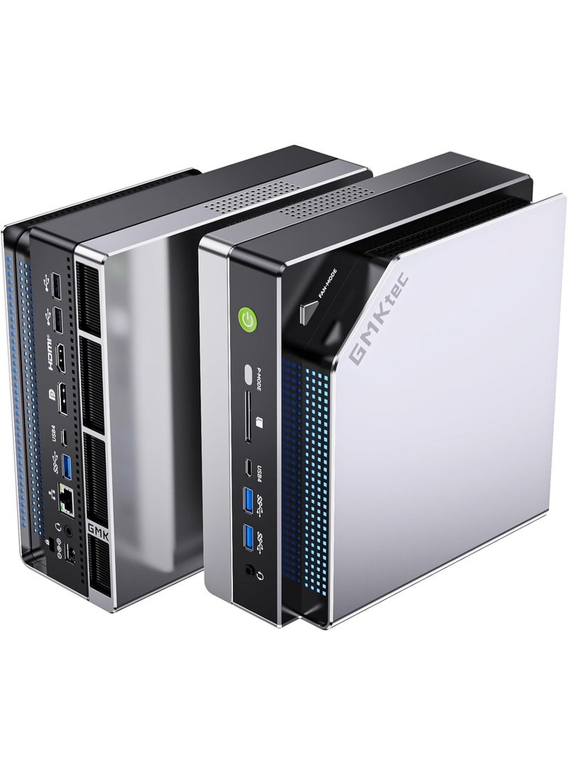 GMKtec EVO-X2 AI Mini PC with AMD Ryzen AI Max+ 395 Processor (Up to 5.1 GHz), 128GB LPDDR5X 8000MHz Memory, 2TB PCIe 4.0 SSD Storage, AMD Radeon 8060S 40-Core RDNA3.5 Graphics, Quad 8K Display Support, Wi-Fi 7, USB4, and SD 4.0 Card Reader – High-Performance Mini Gaming Computer EVO-X2 - Image 1